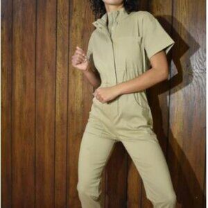 Fashion Brand Company Inspector Jumpsuit in Khaki